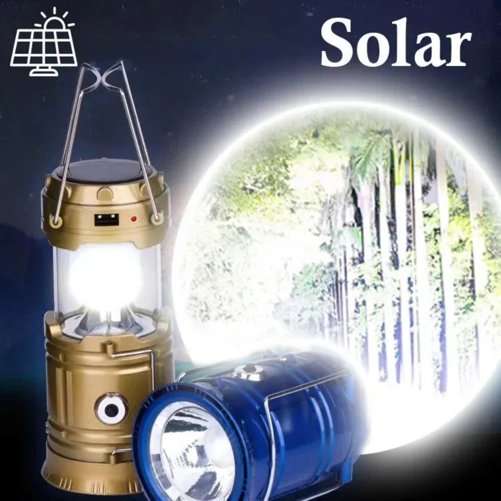 Vintage-Themed LED Camping Lamp with USB Connectivity