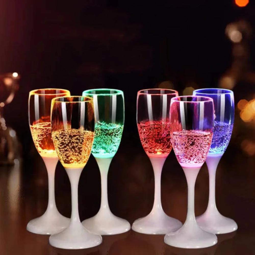 6-Piece Glassware Gift Set with 120ml Capacity and LED Sensor Technology