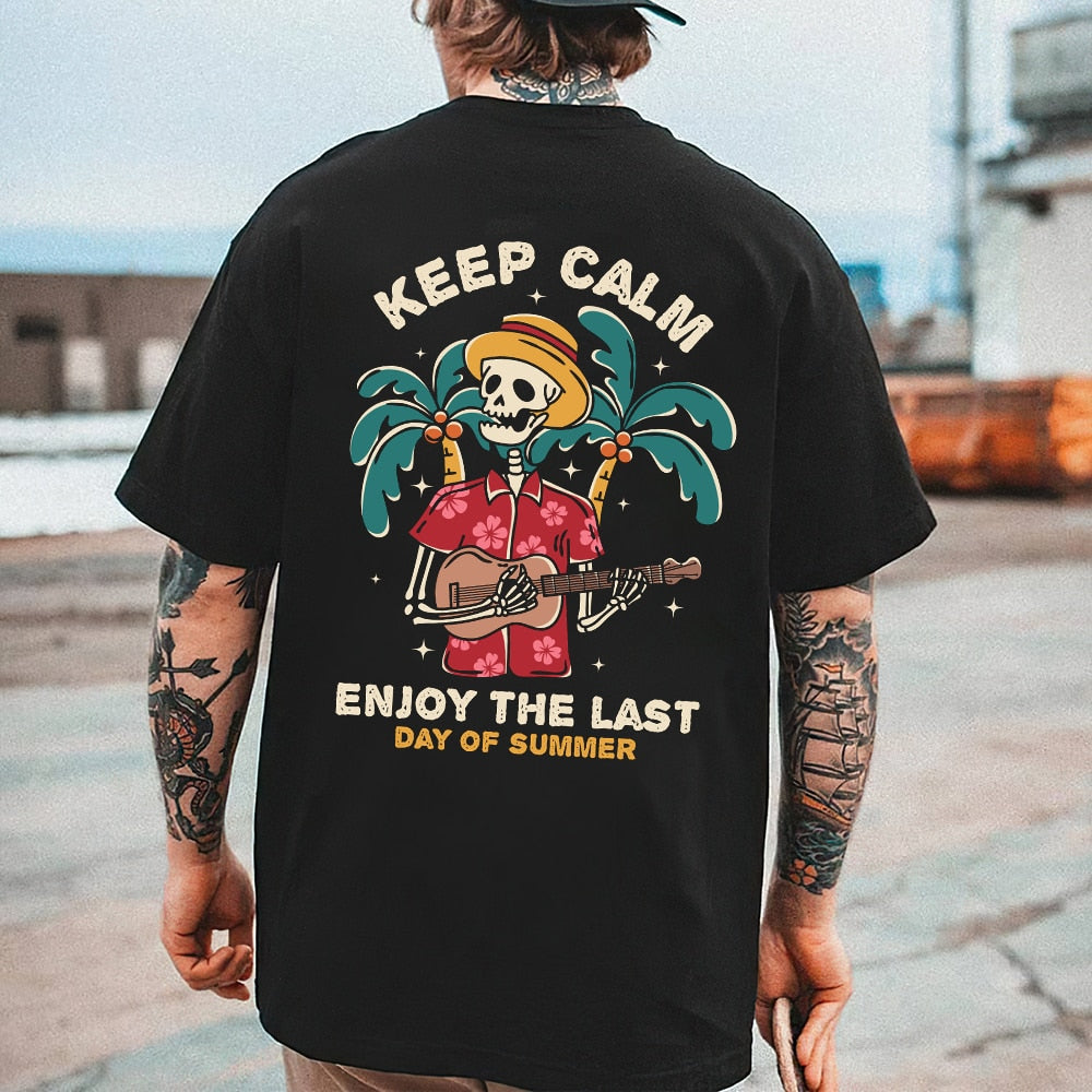 Skull Beach Themed Assorted Men's T-Shirt Collection