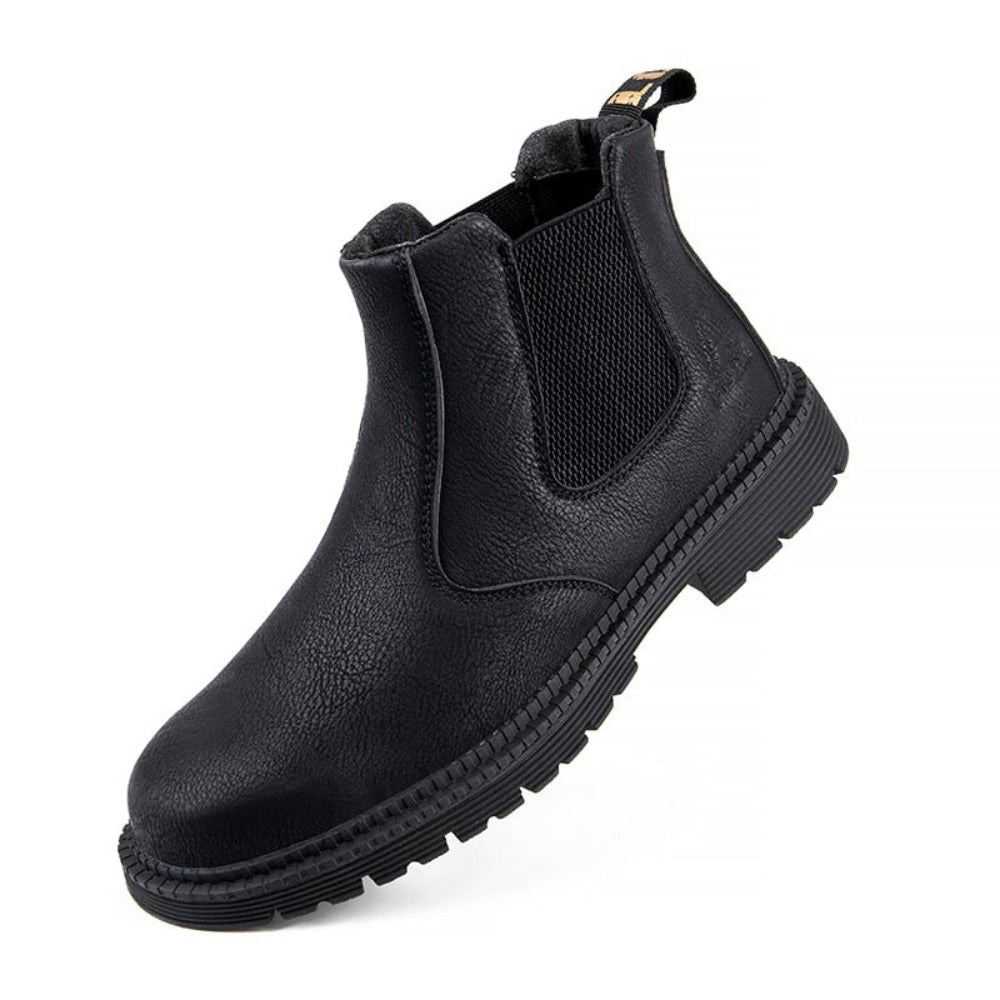 Water-Resistant Synthetic Leather Men's Ankle Boots