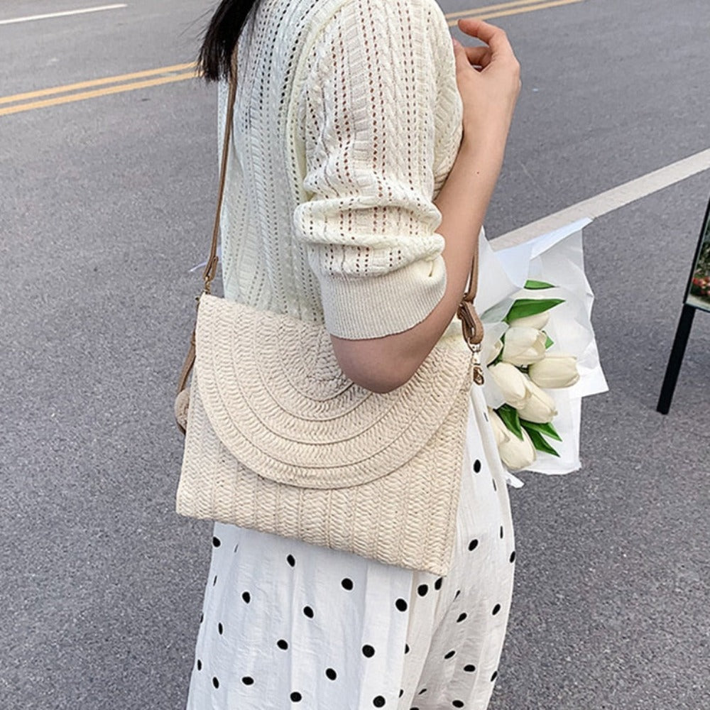 Summer Straw Crossbody Purse