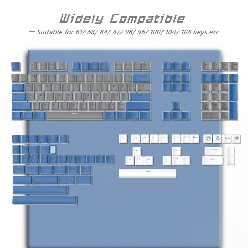 165-key set of Pudding-style keycaps for keyboards