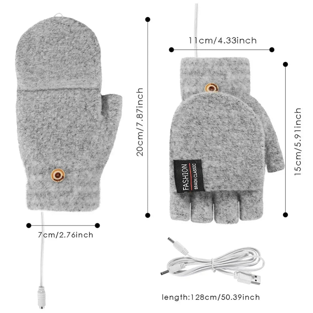 USB Convertible Heating Gloves