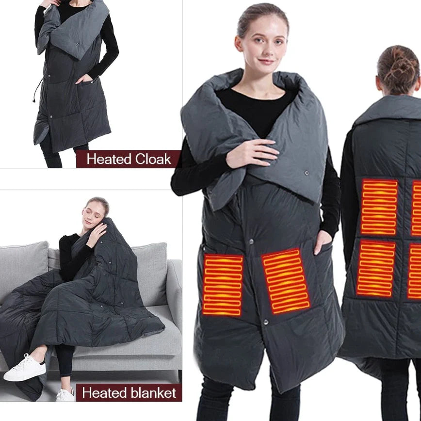 2-In-1 Wearable Heated Blanket Wrap