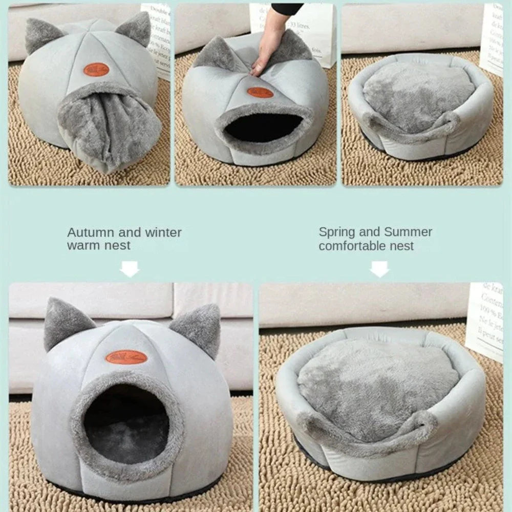 2-in-1 Pet House Bed - Comfortable and Cozy Retreat for Your Beloved Pet