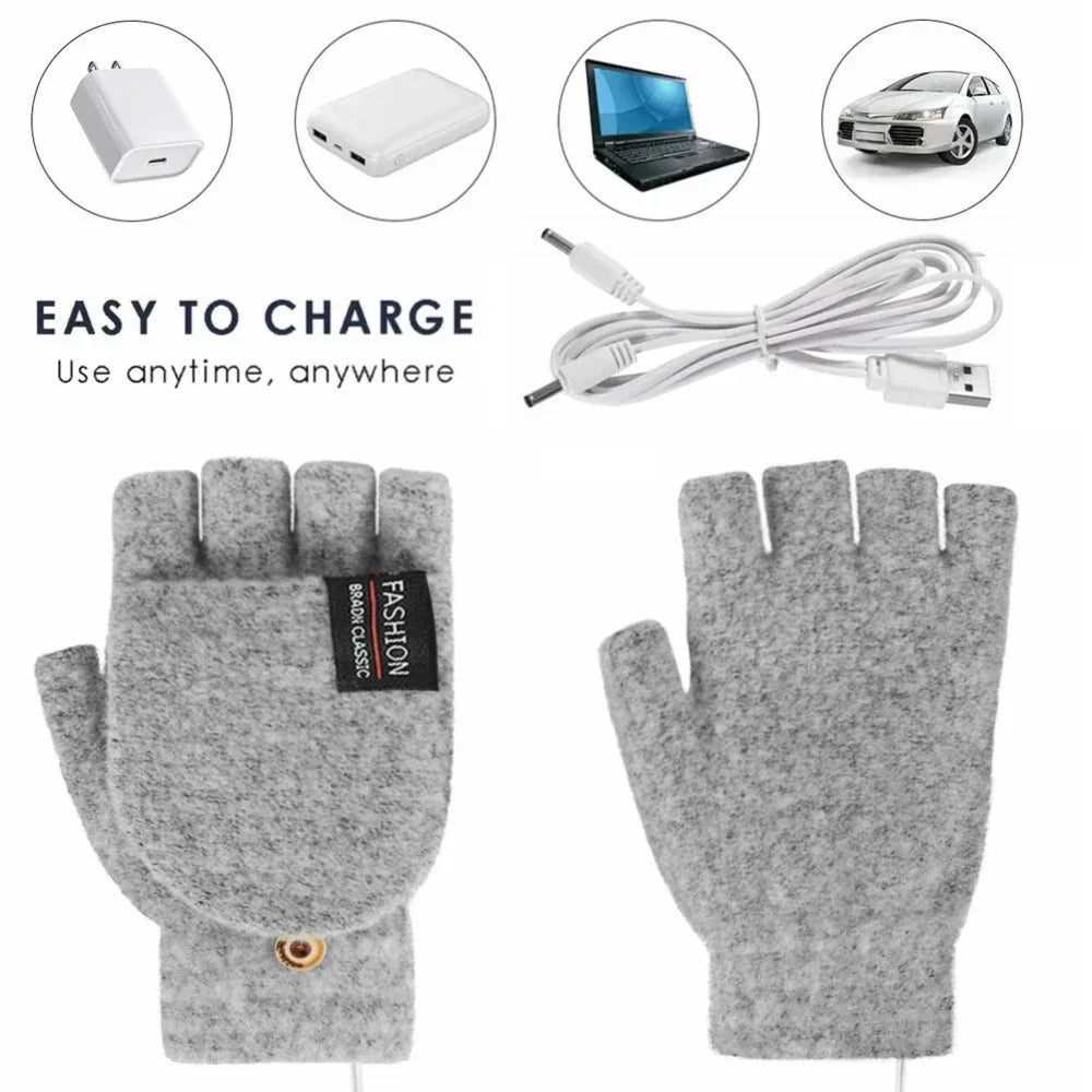 USB Convertible Heating Gloves