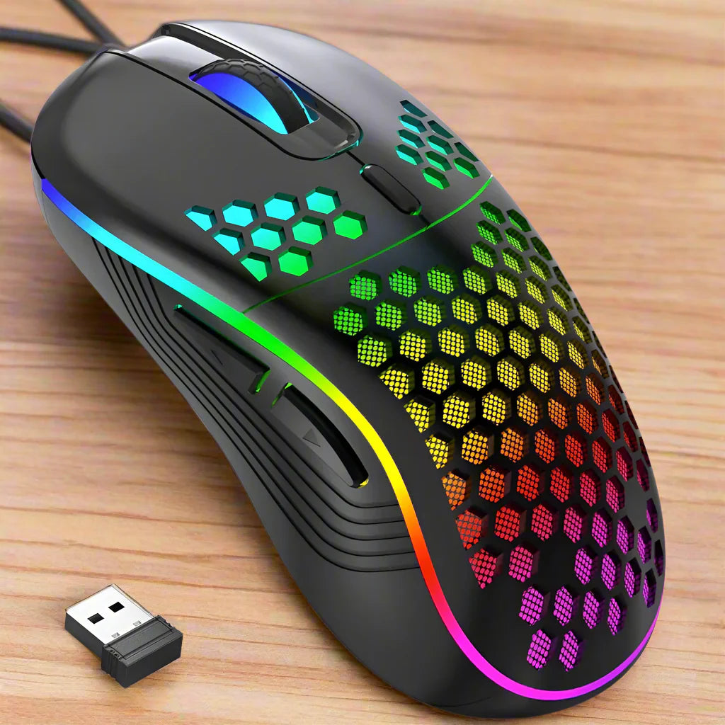 Adjustable DPI Gaming Mouse with RGB Lighting