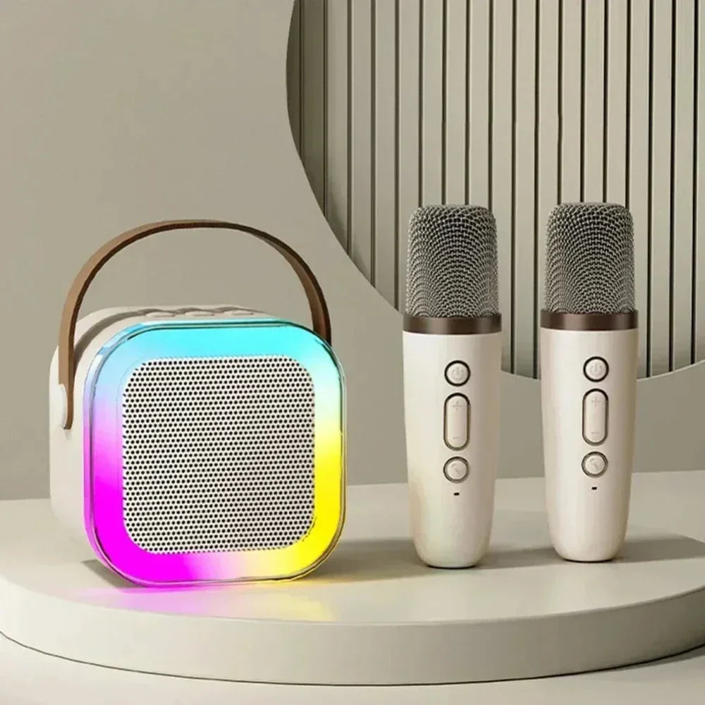 "" Wireless Mini Speaker with Dual Microphones and RGB Lighting