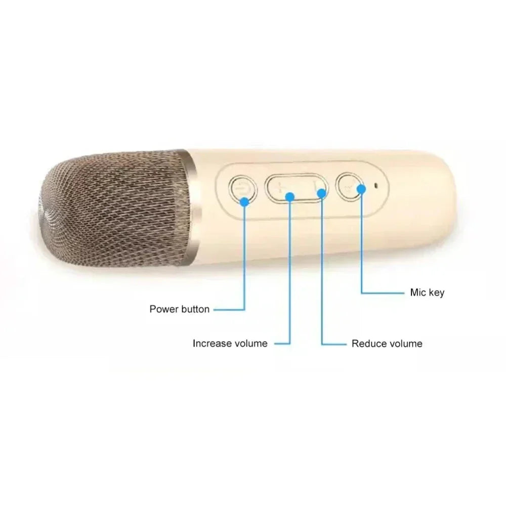 "" Wireless Mini Speaker with Dual Microphones and RGB Lighting