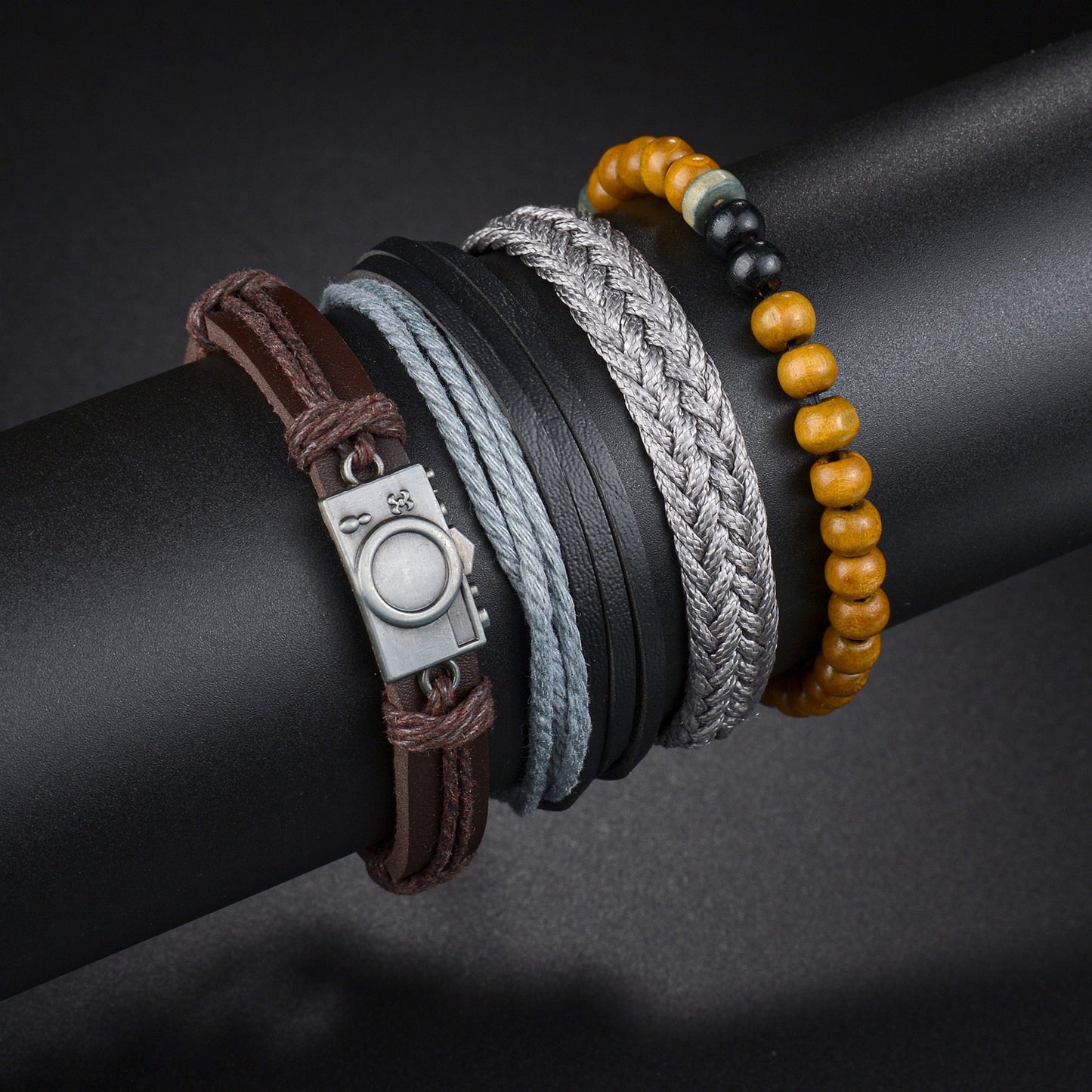 Contemporary Men's Layered Wristband