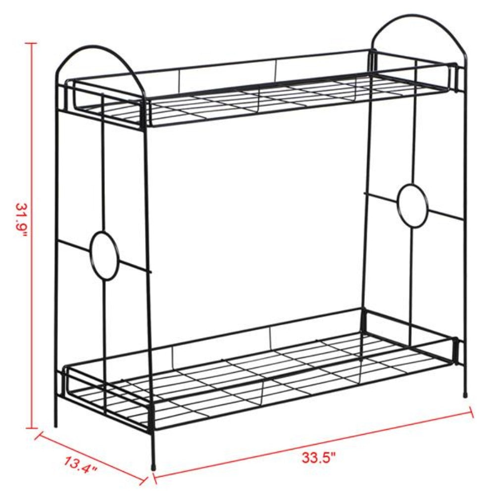 2-Tier Metal Plant Stand - 32 inches: A Sleek and Sturdy Display for Your Plants