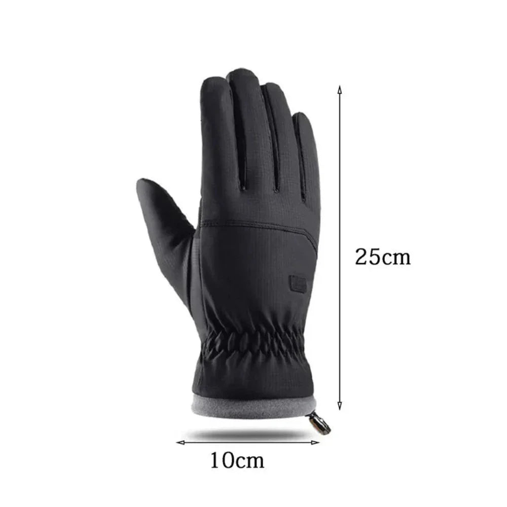 Waterproof Gloves with Fleece Lining for Men - Perfect for Touch Screen Use