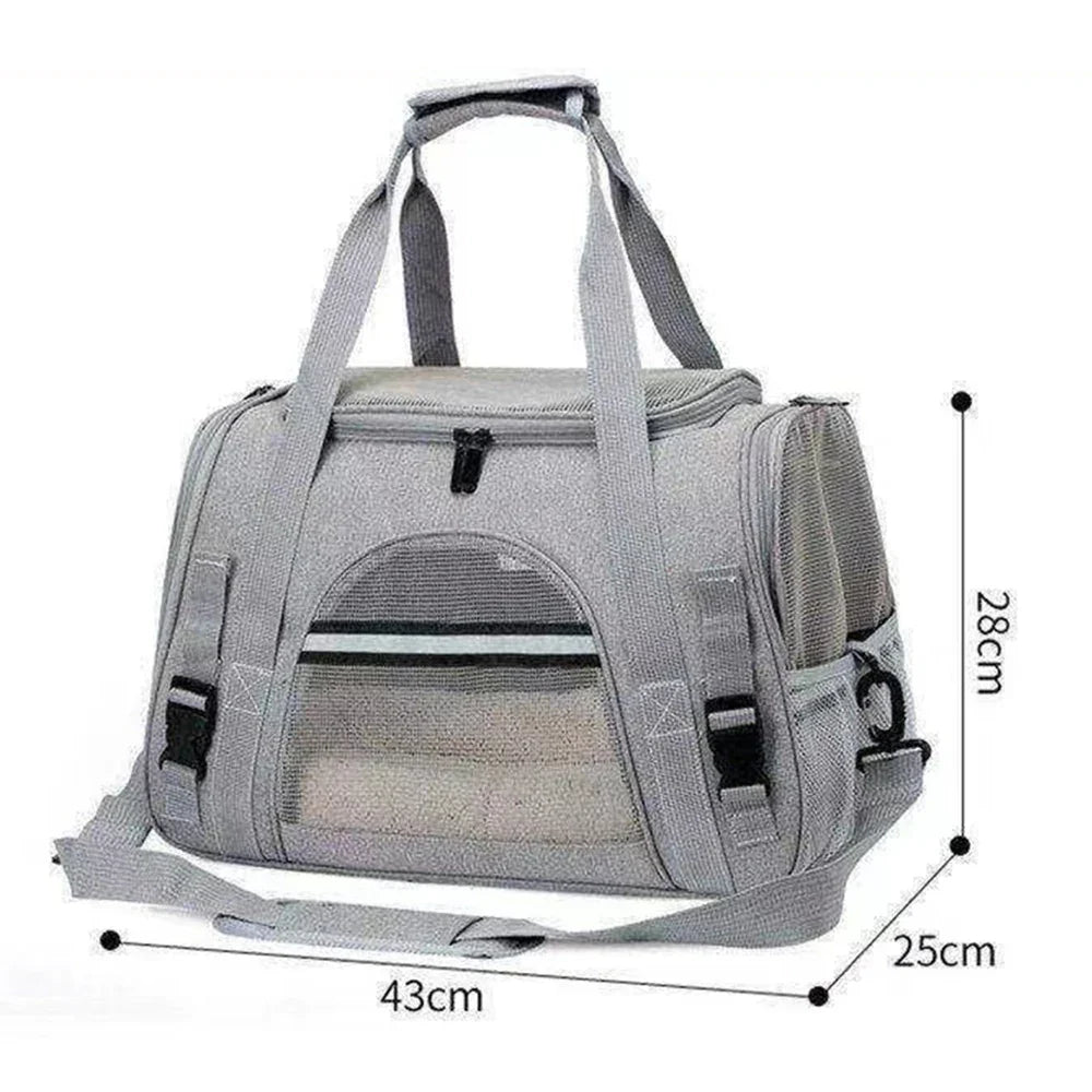 Pet Carrier Bag with Mesh Ventilation for Breathability and Multi-purpose Use