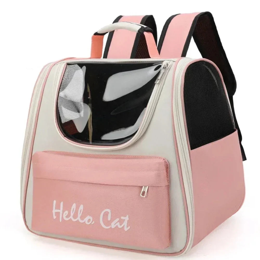 Vibrant Ventilated Feline Backpack for Exploring