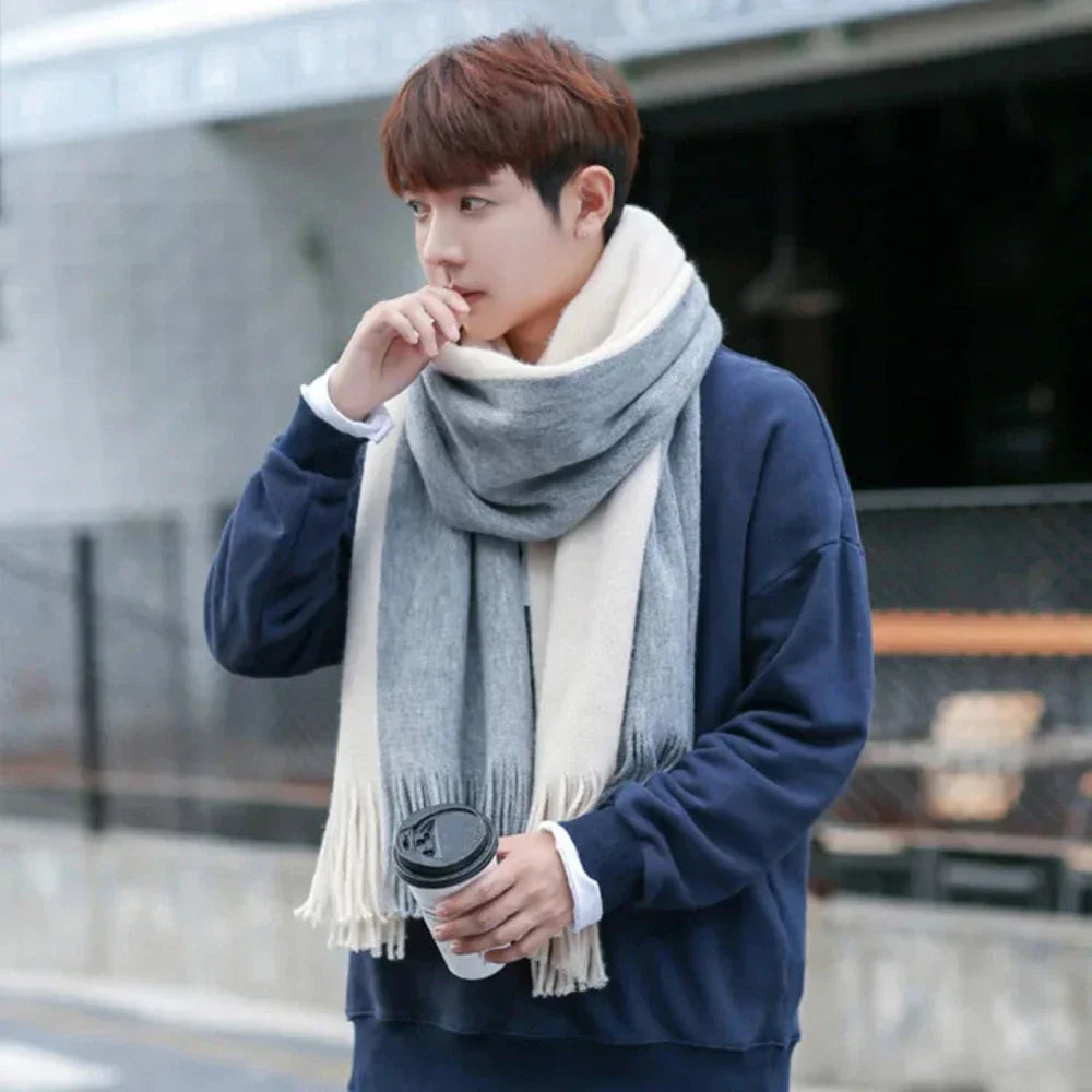 Thick Dual-Toned Men's Scarf