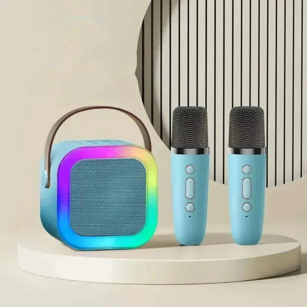 "" Wireless Mini Speaker with Dual Microphones and RGB Lighting