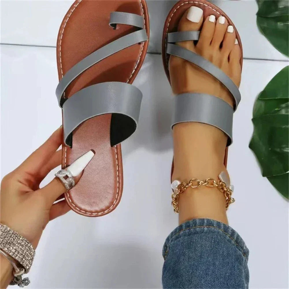 Summer Slippers for Women - Vegan Leather Footwear