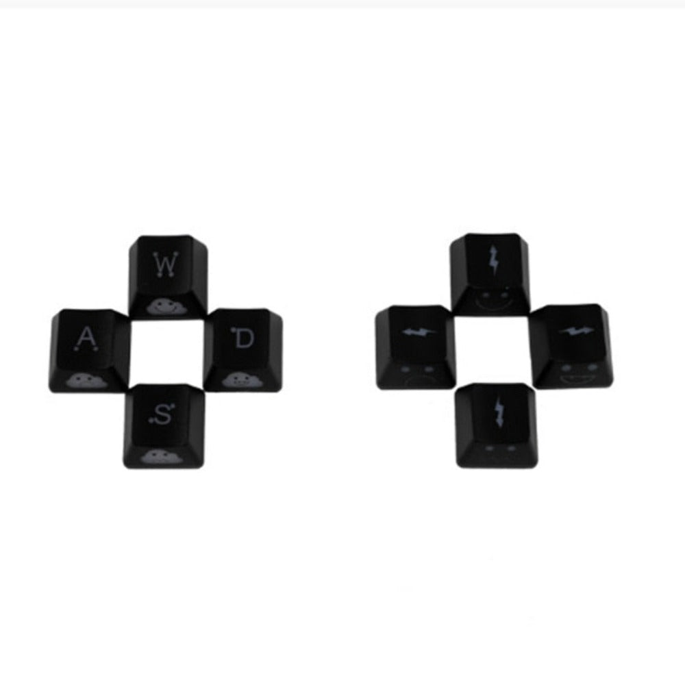 Thunder Cartoon Theme Keycap Set of 8 with Durable Wear Resistance