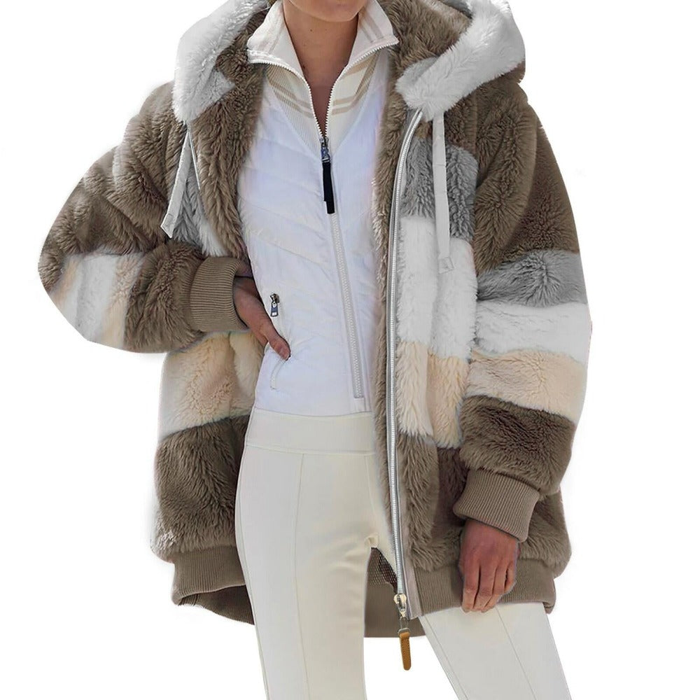 Winter Hooded Fleece Jacket for Women