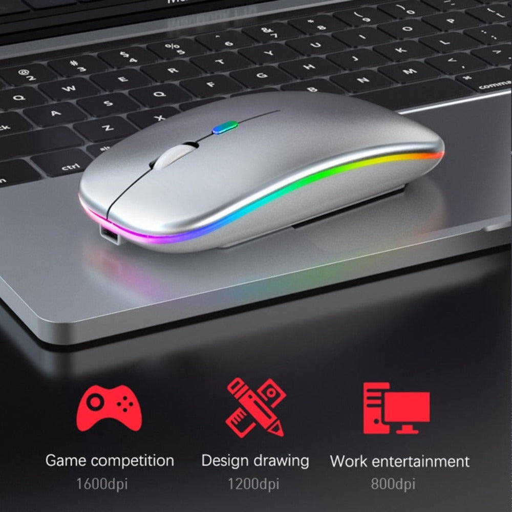 Wireless Bluetooth Mouse with RGB Functionality