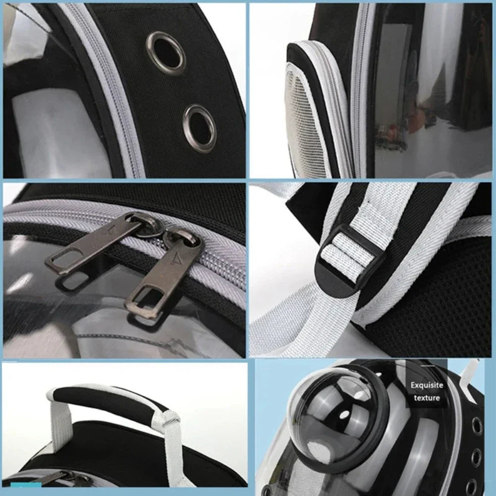 Transparent Pet Carrier with Breathable Design