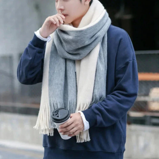 Thick Dual-Toned Men's Scarf