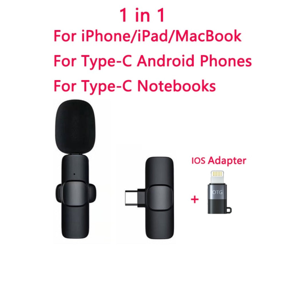 Wireless Clip-On Mini Recording Microphone