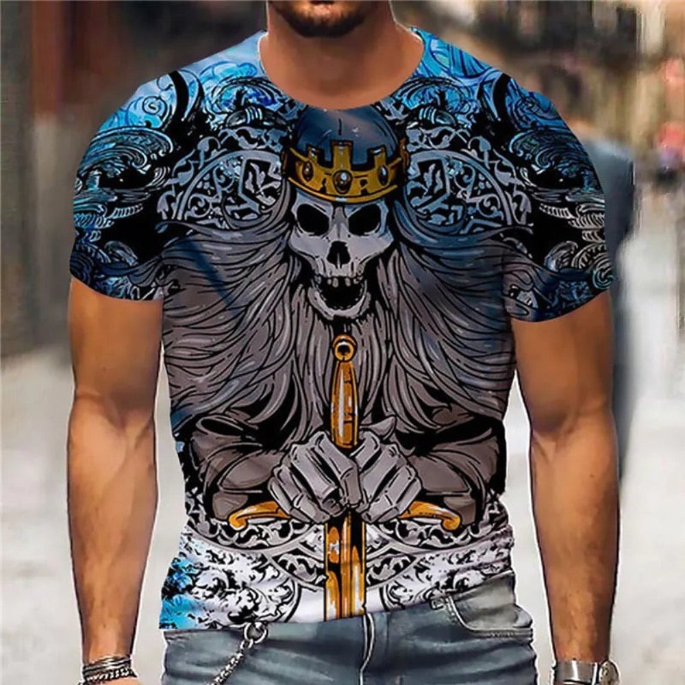 Vintage Skull Graphic Tee for Men