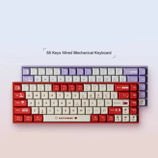 68-Keys Portable Bluetooth Mechanical Keyboard with Dragon Design