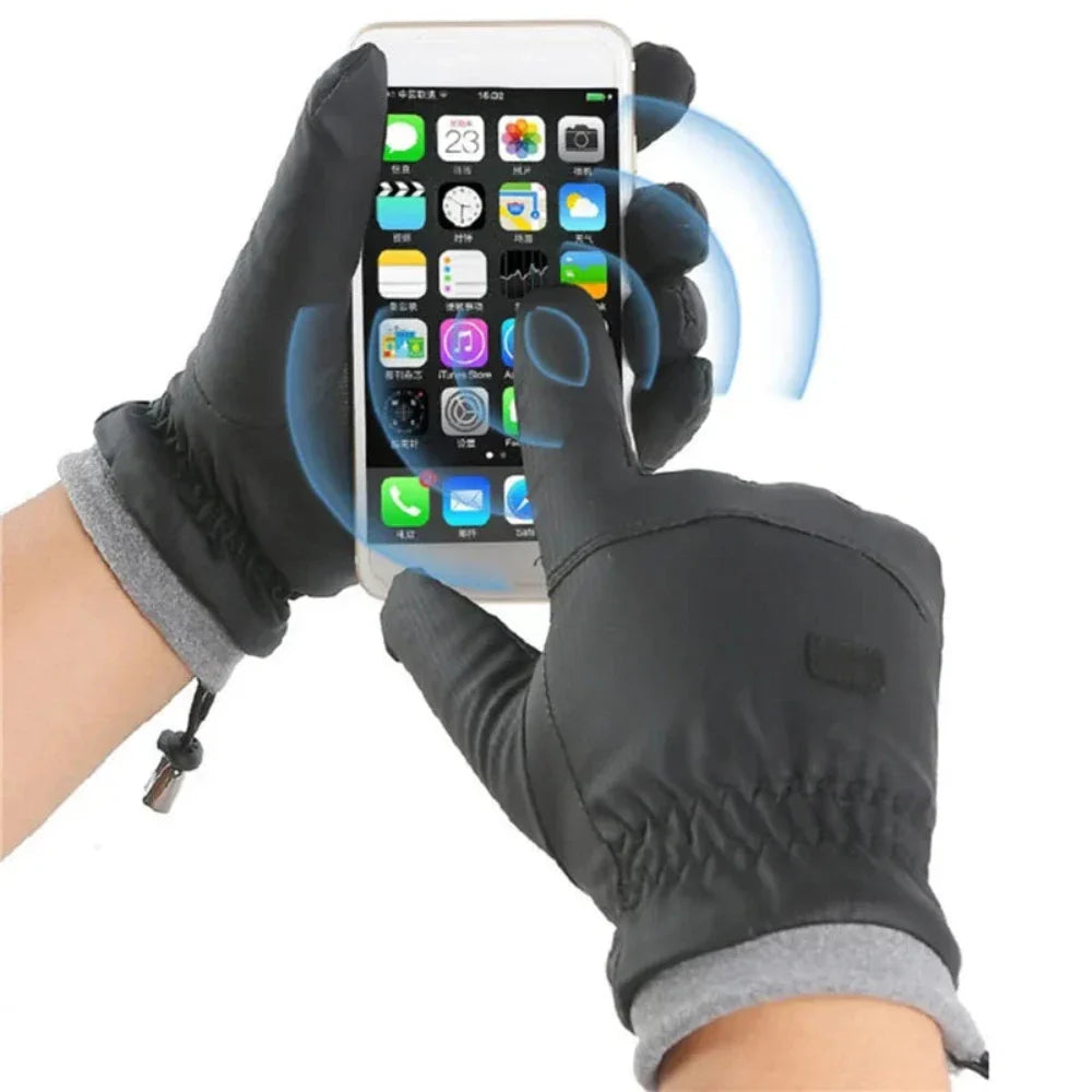 Waterproof Gloves with Fleece Lining for Men - Perfect for Touch Screen Use