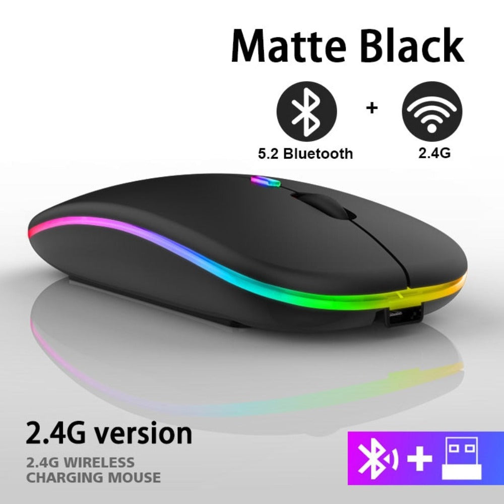 Wireless Bluetooth Mouse with RGB Functionality
