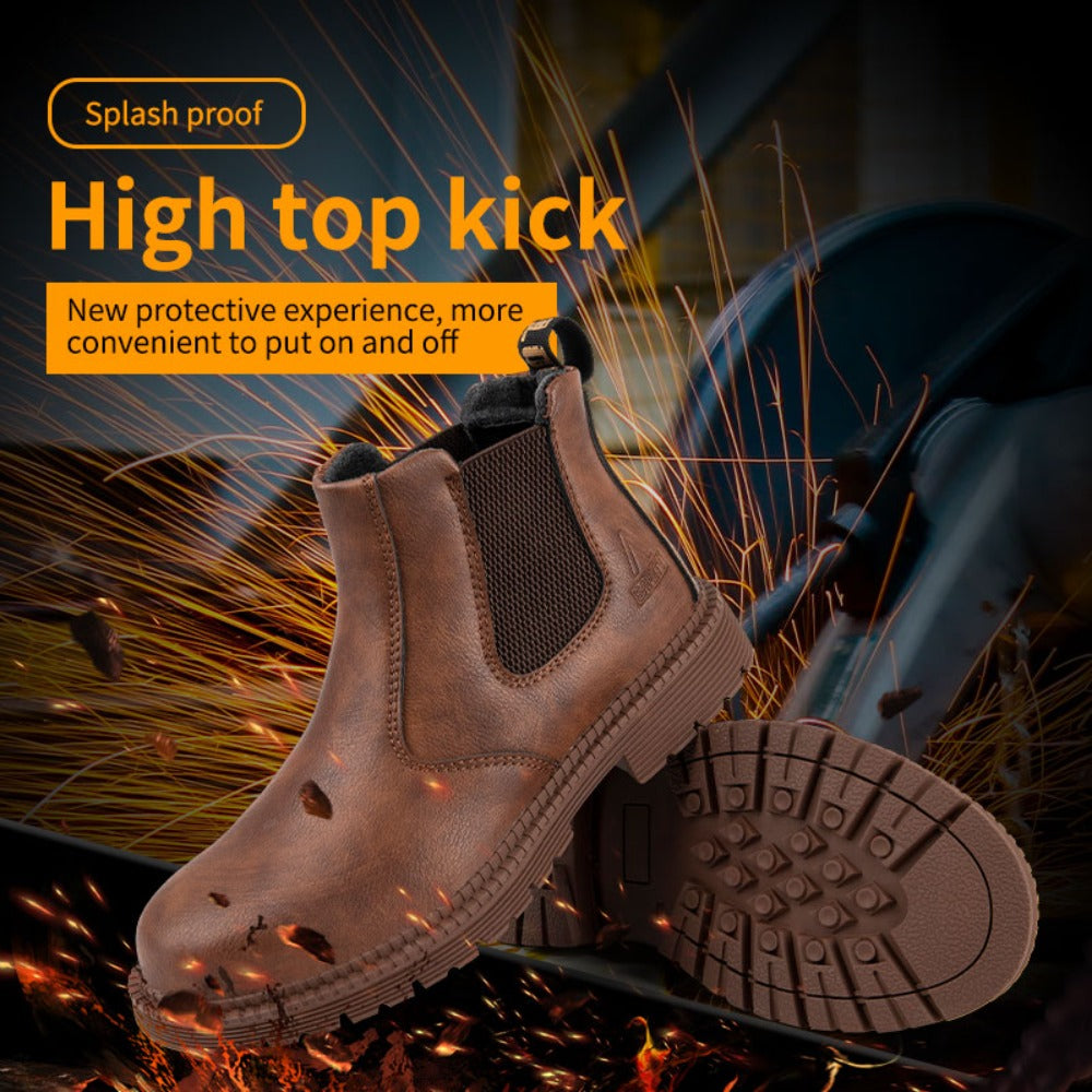 Water-Resistant Synthetic Leather Men's Ankle Boots
