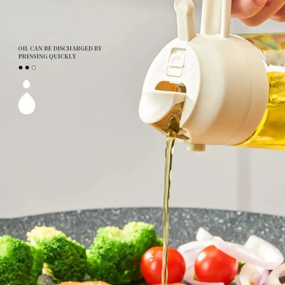 Two-in-One Oil Dispenser: Spray and Pour Functions Combined
