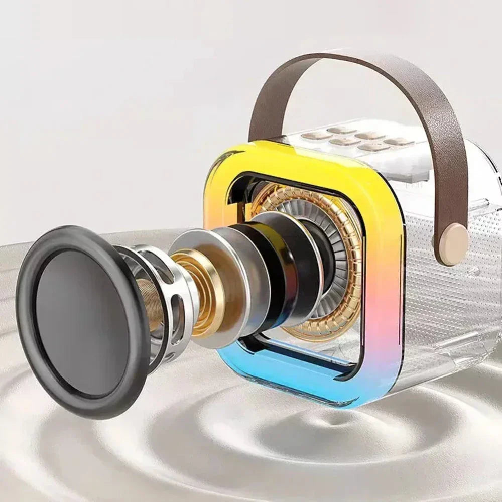 "" Wireless Mini Speaker with Dual Microphones and RGB Lighting