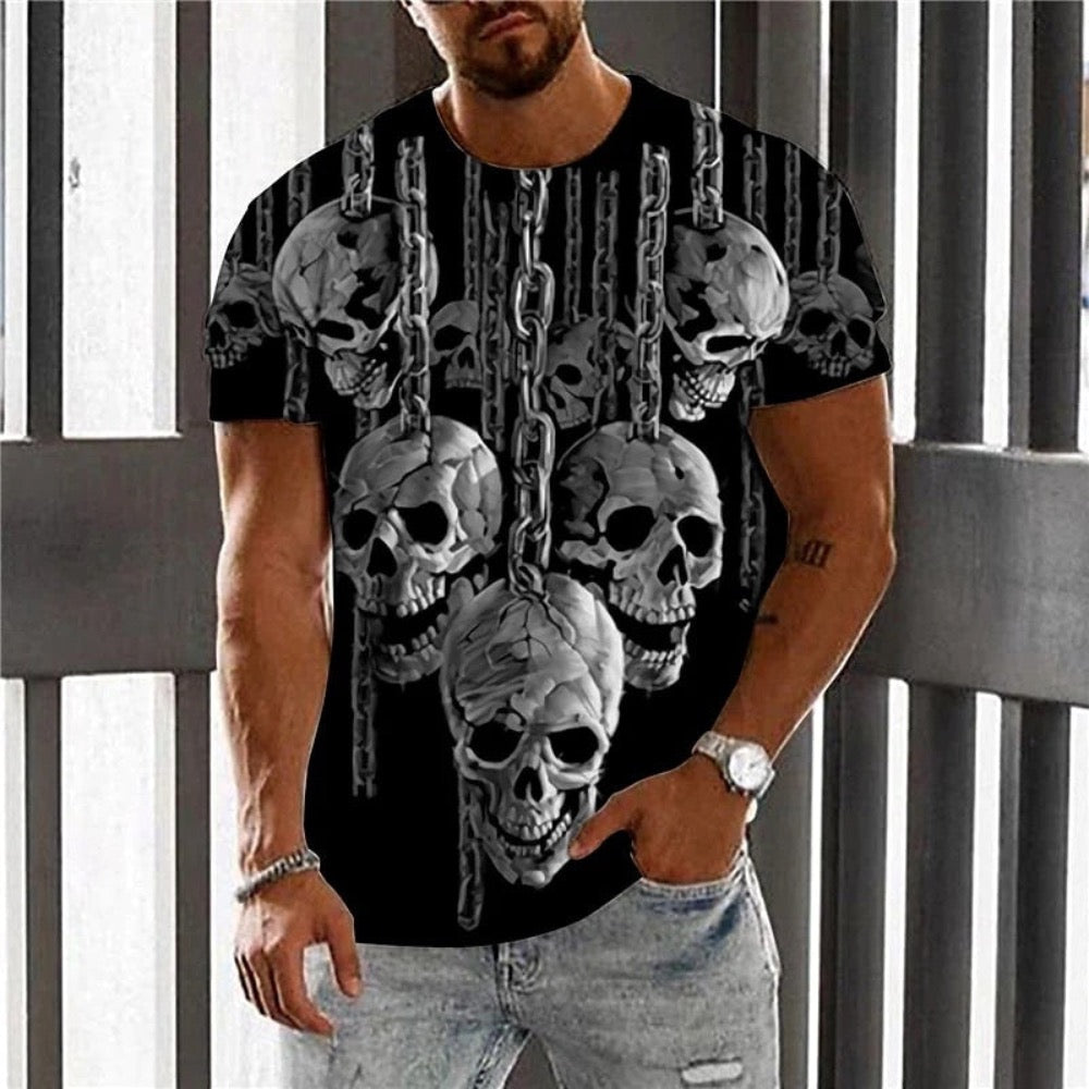 Vintage Skull Graphic Tee for Men