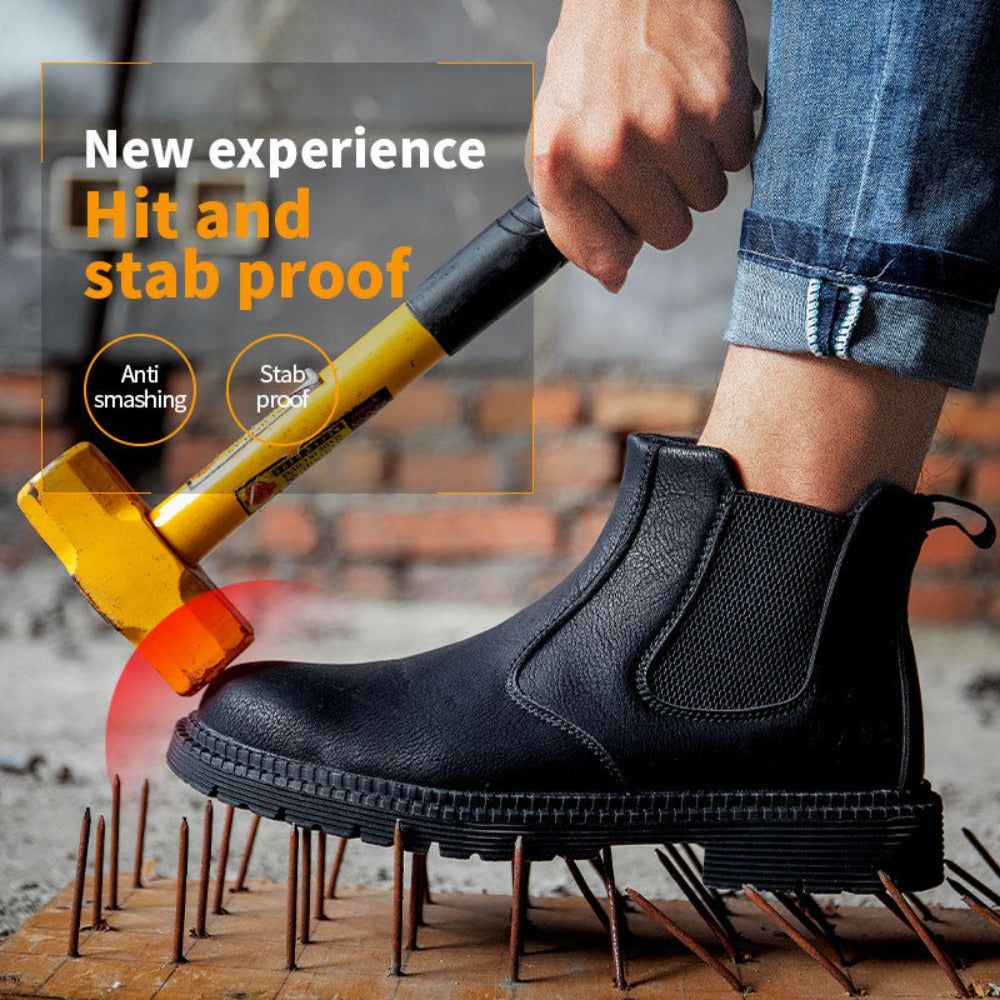 Water-Resistant Synthetic Leather Men's Ankle Boots