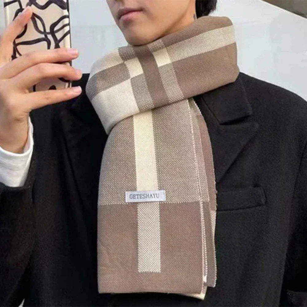 Soft and Cozy Men's Plaid Scarf