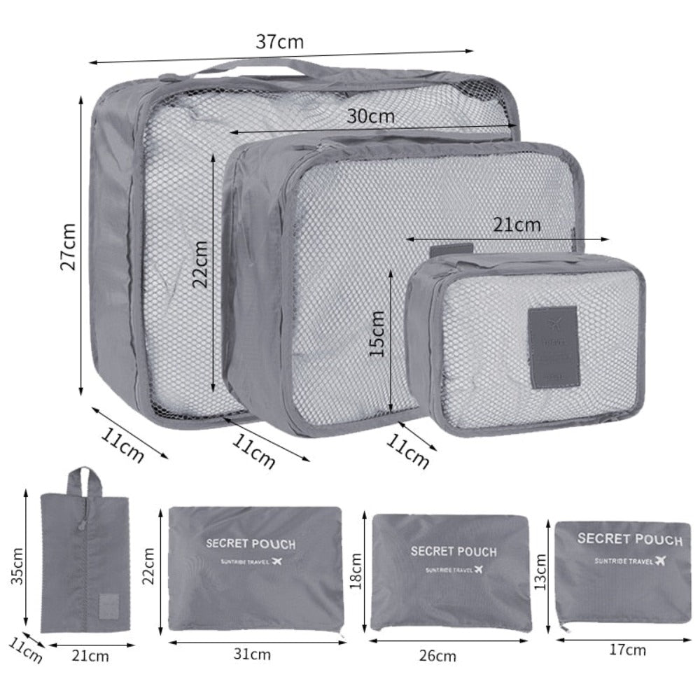 Set of 7 Luggage Packing Cubes