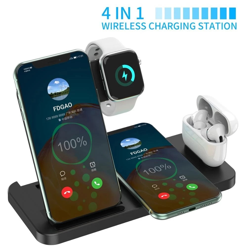 Wireless Charging Station for iPhone and Samsung Devices