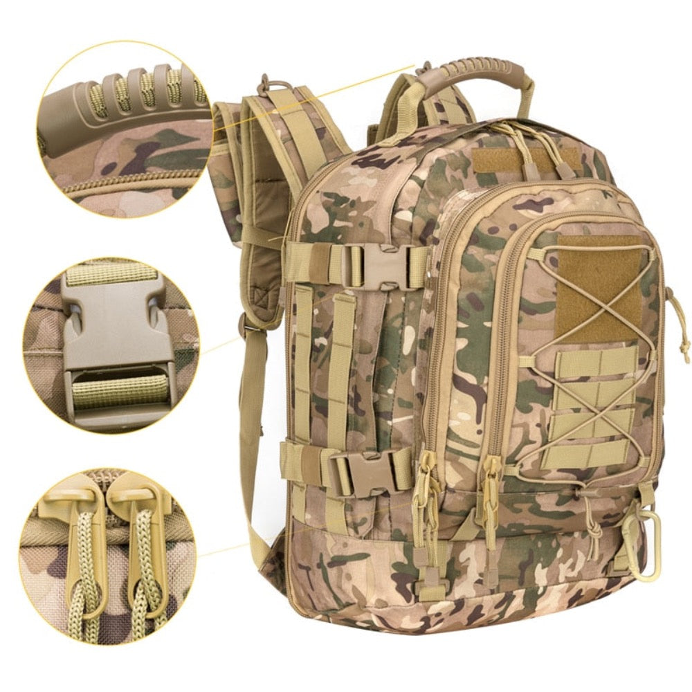 Waterproof Outdoor Backpack with Ample Storage Capacity for Camping