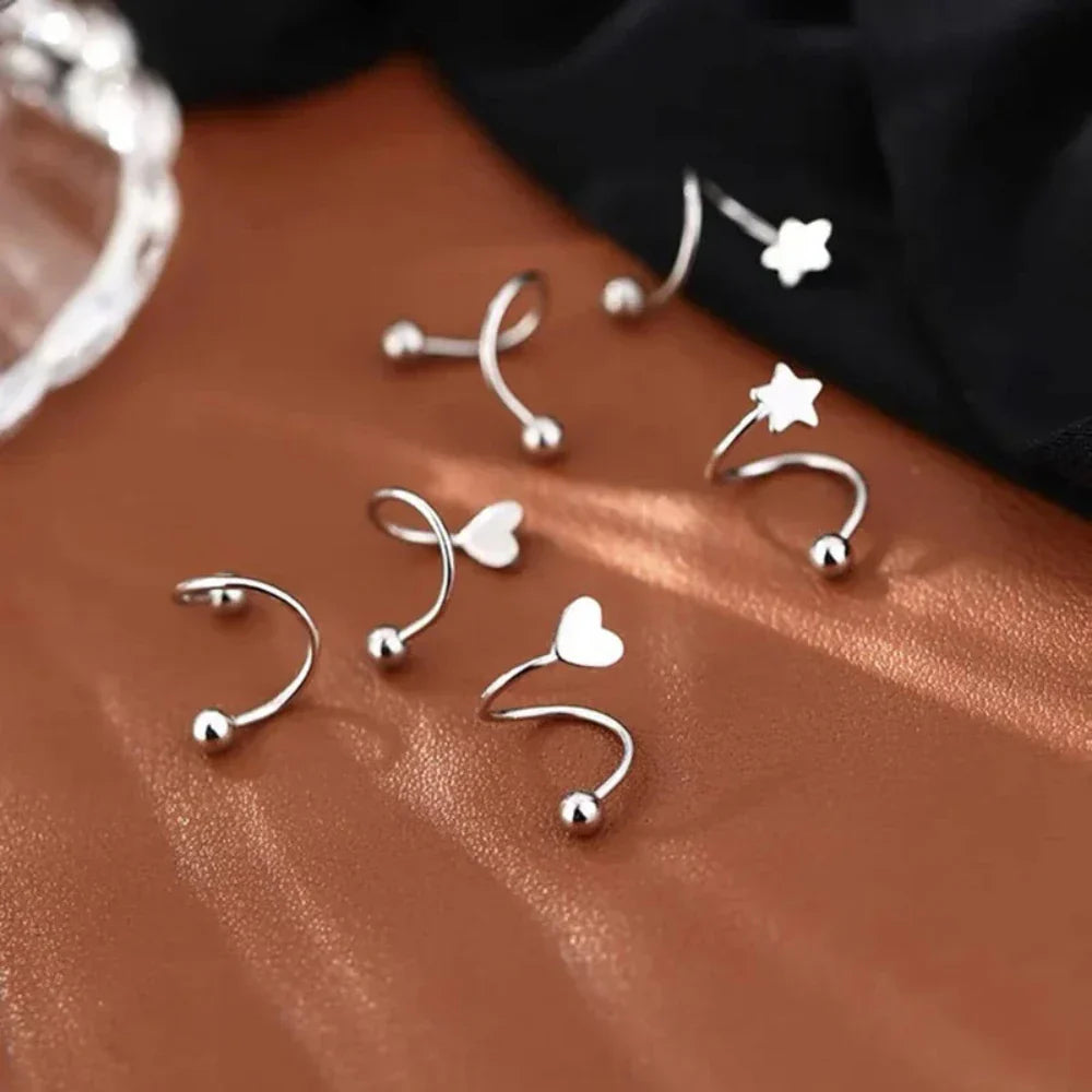 Spiral Earrings with a Delicate Design