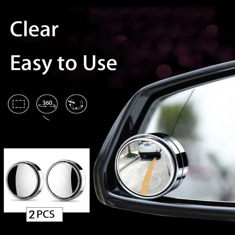 2 Piece Set of Mirrors to Eliminate Blind Spots with Adjustable Features
