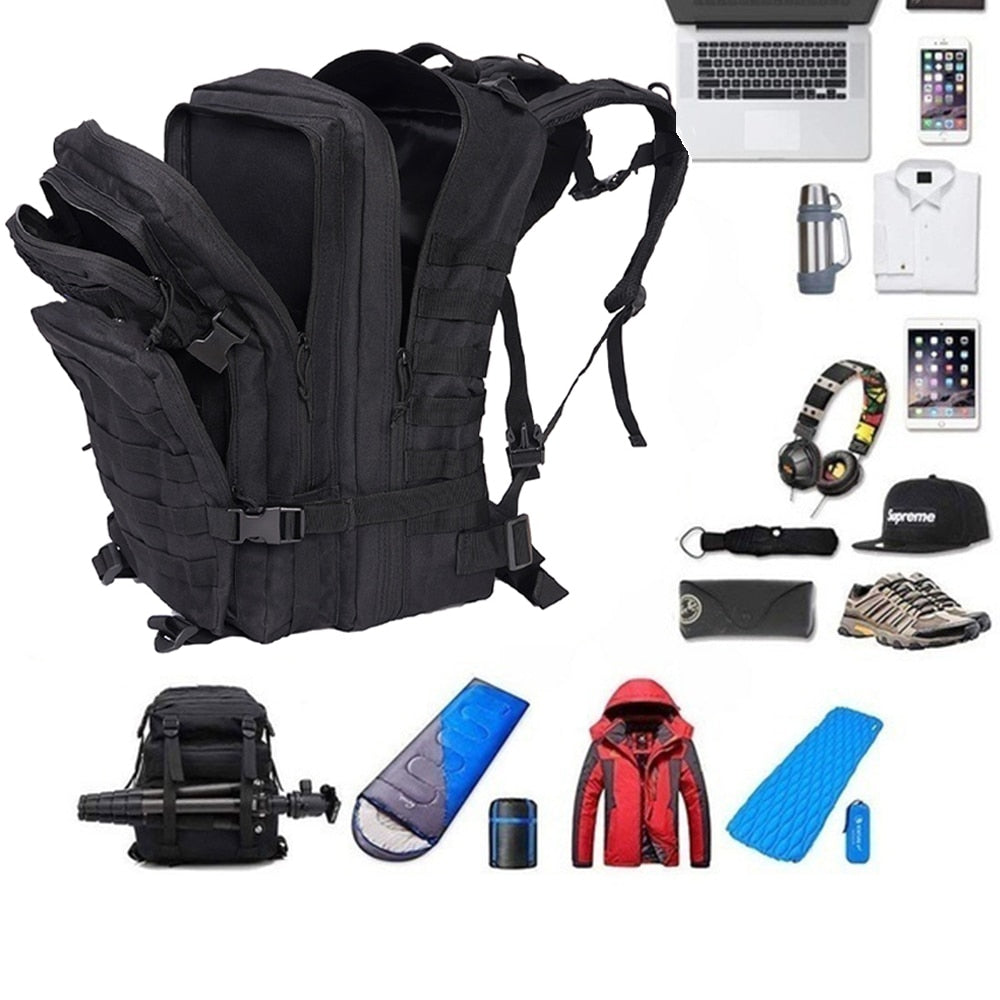 Water-Resistant 50L Backpack for Outdoor Camping