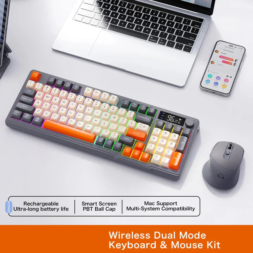 Wireless Keyboard and Mouse Set - Dragon Max 96 Bluetooth-Compatible