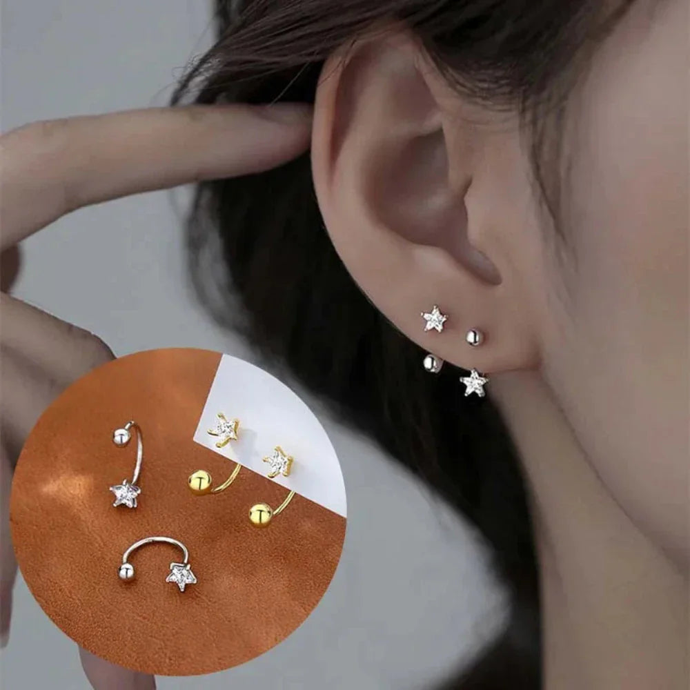 Sleek Star Studs