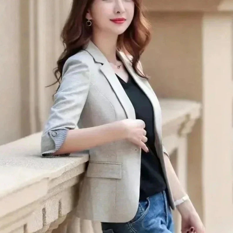 Slim Fit Korean-Inspired Blazer Jacket for Women