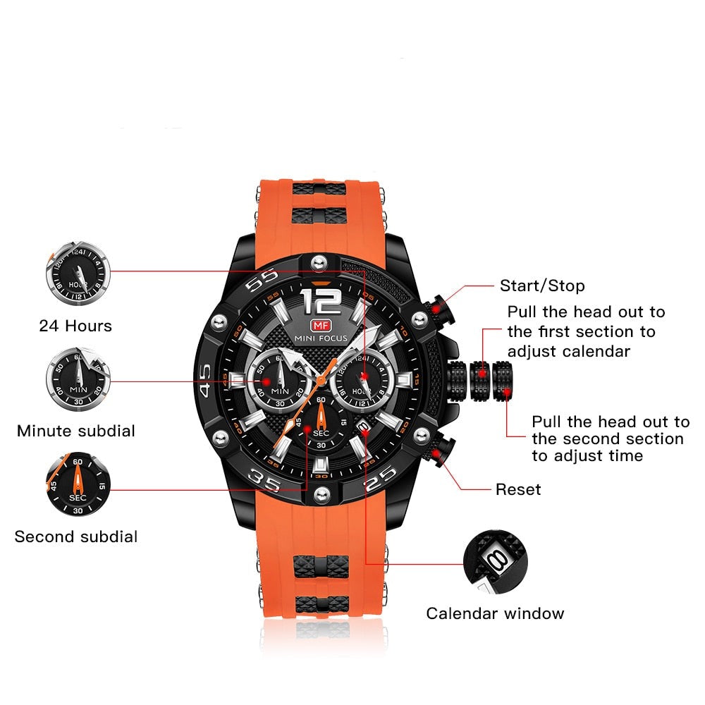 Waterproof Chronograph Watch for Men