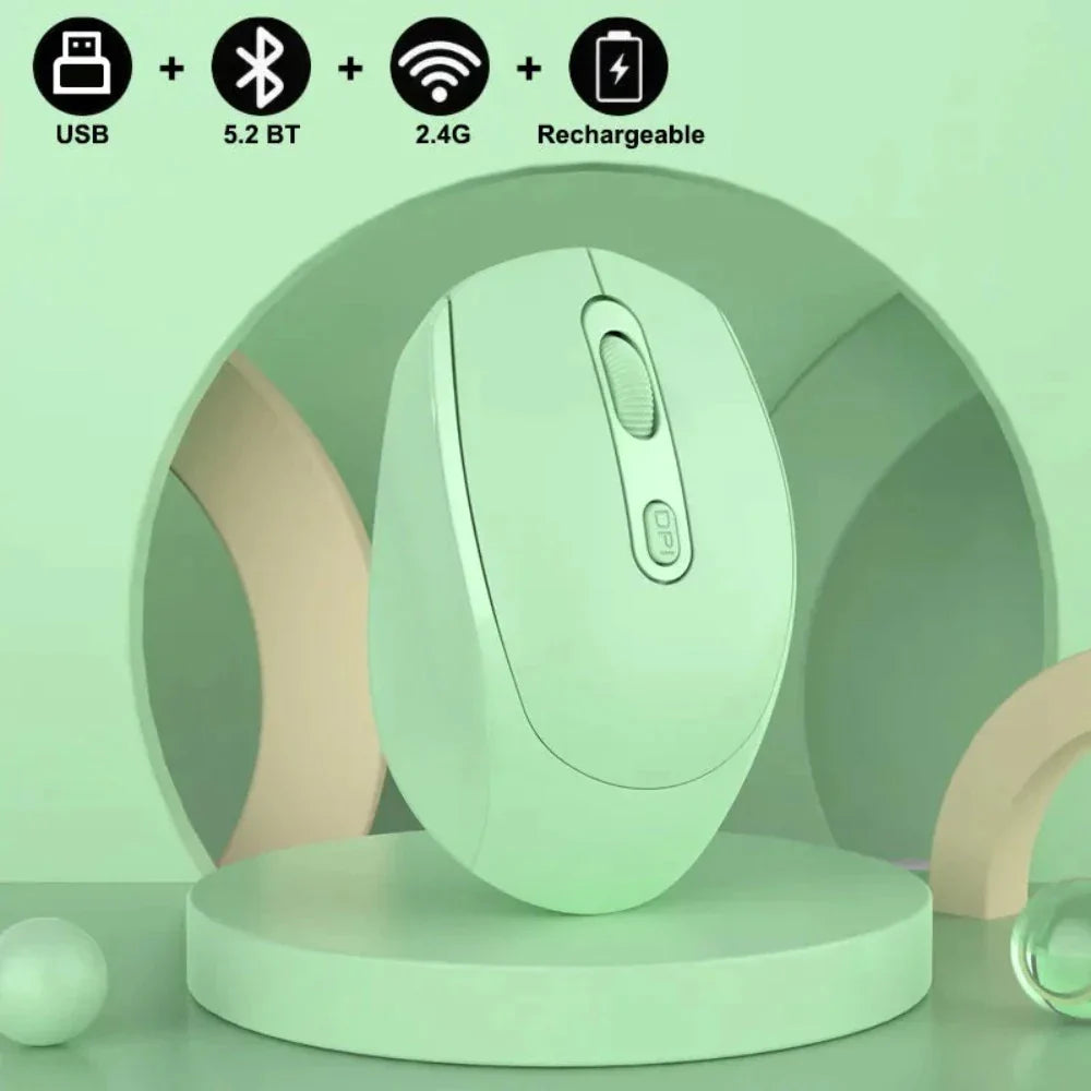 Vibrant High-Resolution Wireless Mouse with Dual Modes