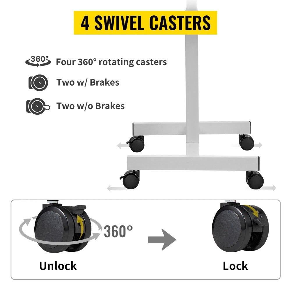 Versatile Laptop Mobile Desk With Secure Casters
