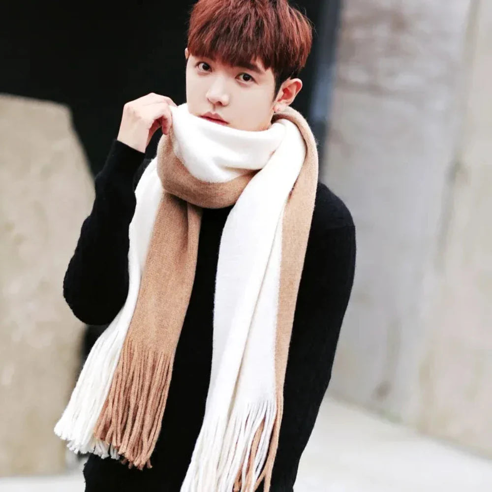 Thick Dual-Toned Men's Scarf